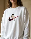 Baki Hanma Anime Custom Embroidered Cotton Oversized  white Sweatshirt Women.webp
