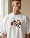 Bankai Anime Custom Embroidered Cotton Oversized  White Tshirt Men.webp