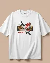 Bankai Anime Custom Embroidered Cotton Oversized  White Tshirt Overview.webp