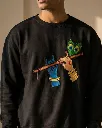 Radha Krishna Divine Custom Embroidered Cotton Oversized Black Sweatshirt Men.webp