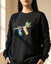 Radha Krishna Divine Custom Embroidered Cotton Oversized Black Sweatshirt Women.webp