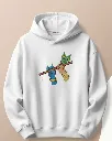 Radha Krishna Divine Custom Embroidered Cotton Oversized White Hoodie Overview.webp