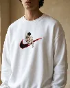 Baki Hanma Anime Custom Embroidered Cotton Oversized  White Sweatshirt Men.webp
