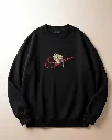 Baki Hanma Anime Custom Embroidered Cotton Oversized  Black Sweatshirt Overview.webp