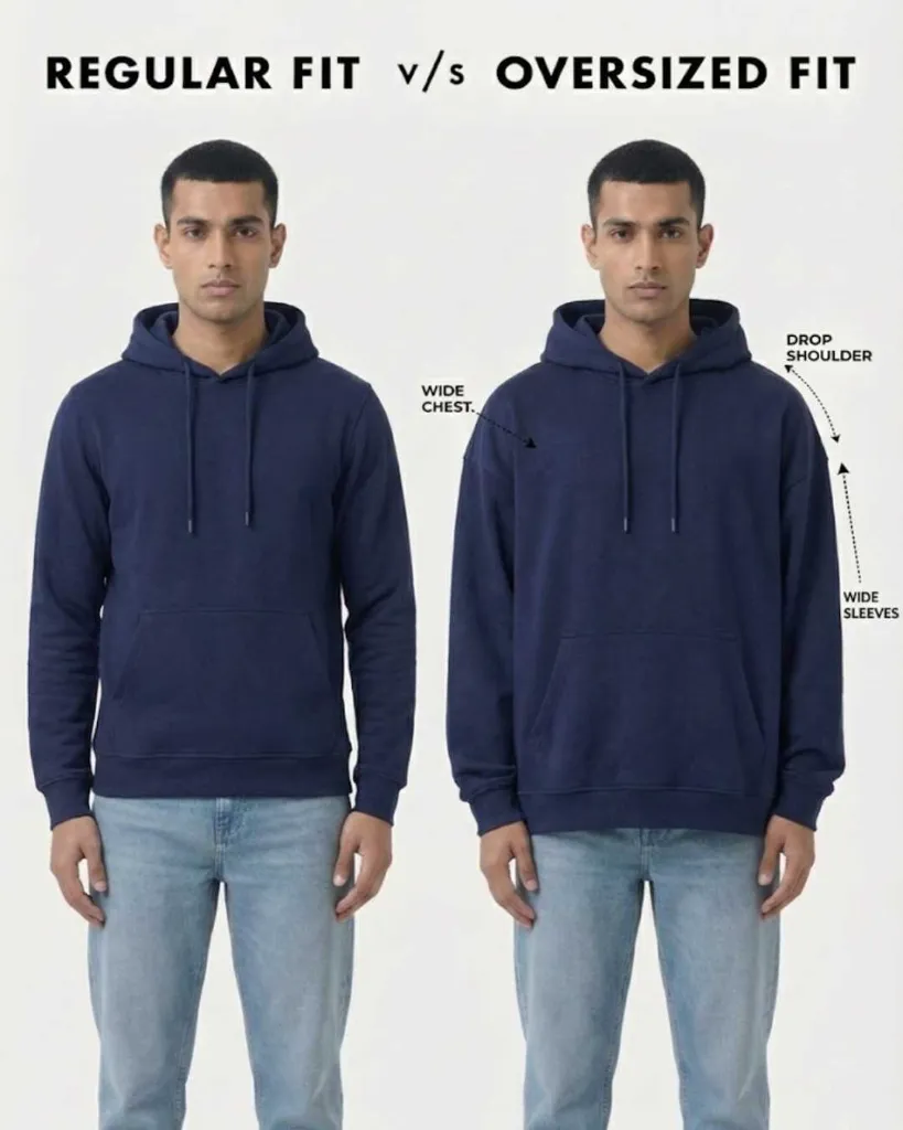Comparison  Men Hoodie image regular v_s oversize.webp